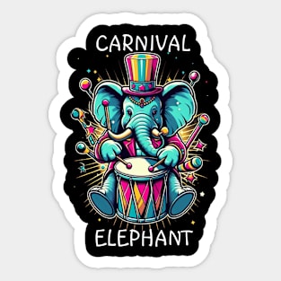 Melodic Pachyderm Parade Sticker